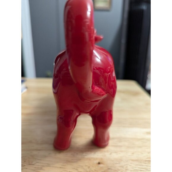 Food Network ceramic red cow creamer planter decor 8 x 6 unique bold - Picture 4 of 6